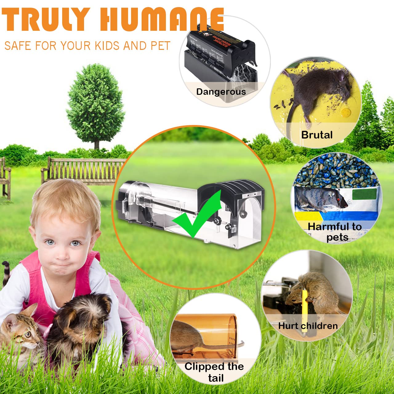 กับดักหนูพลาสติกแบบใช้ซ้ำได้ ป - Smart Garden Furniture บทวิจารณ์และราคา