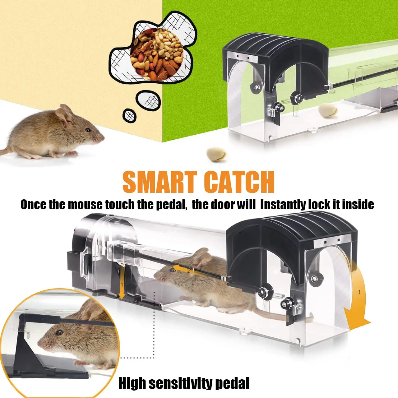 กับดักหนูพลาสติกแบบใช้ซ้ำได้ ป - Smart Garden Furniture บทวิจารณ์และราคา
