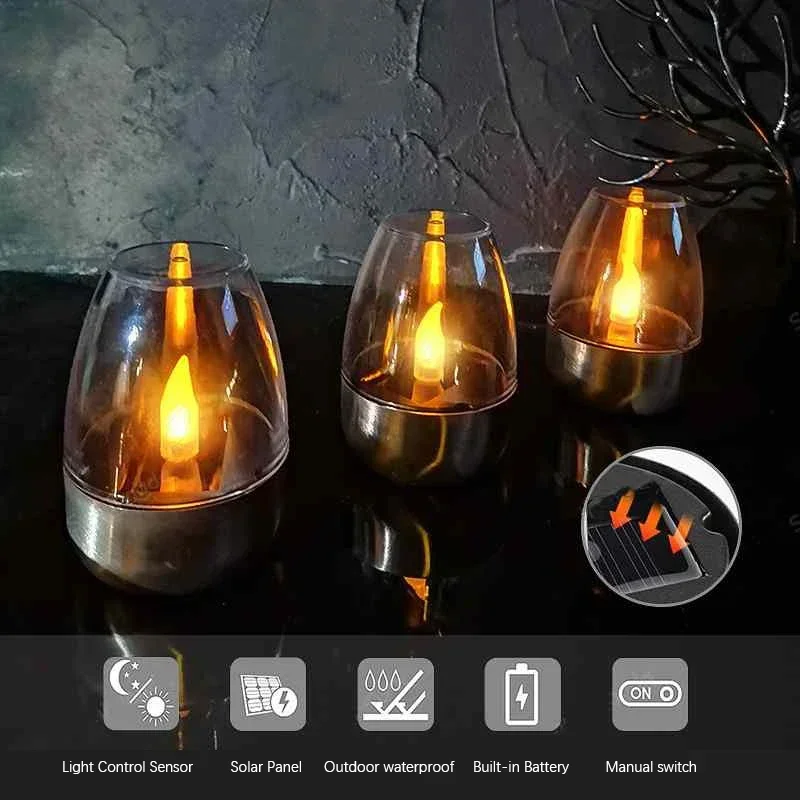 LED สแตนเลสไฟเทียนพลังงานแสงอา - Smart Garden Ornaments บทวิจารณ์และราคา