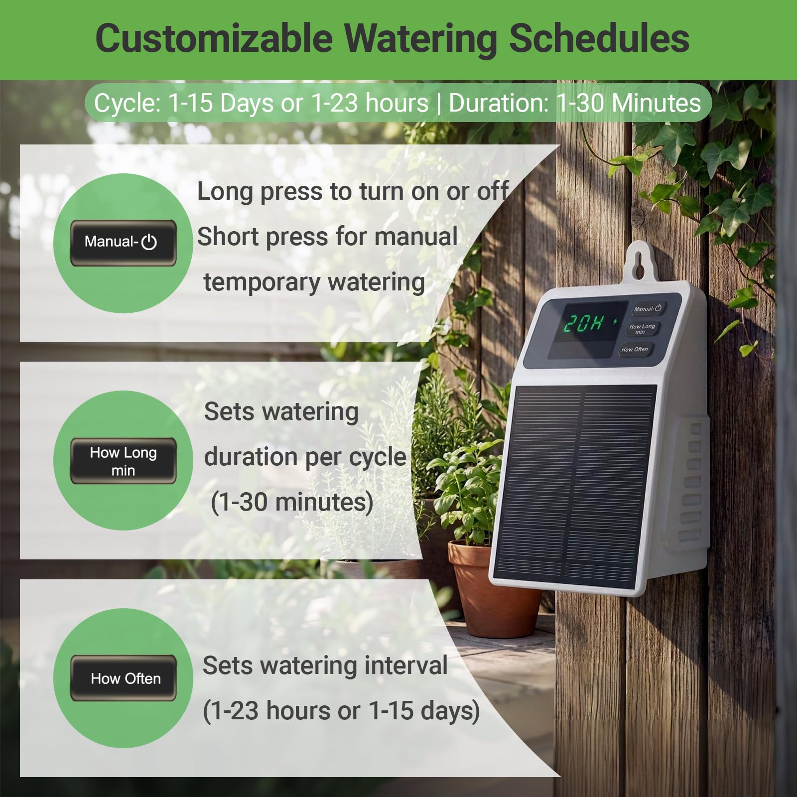 ระบบให้น้ำหยดด้วยพลังงานแสงอาท - Smart Garden Sprinkler บทวิจารณ์และราคา
