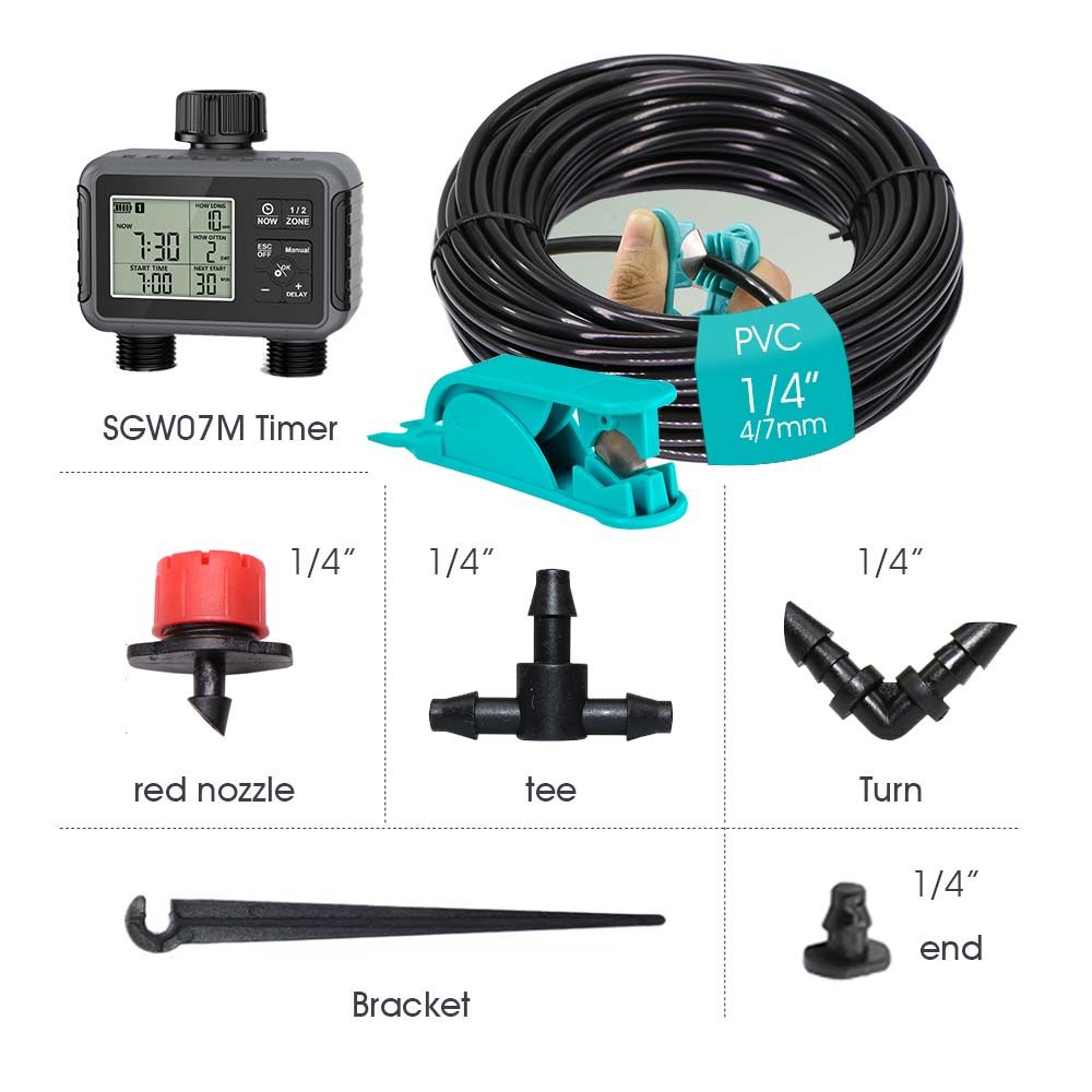 จอแสดงผล LCD แบบสองโซนอิสระ ตั - Smart Garden Sprinkler บทวิจารณ์และราคา