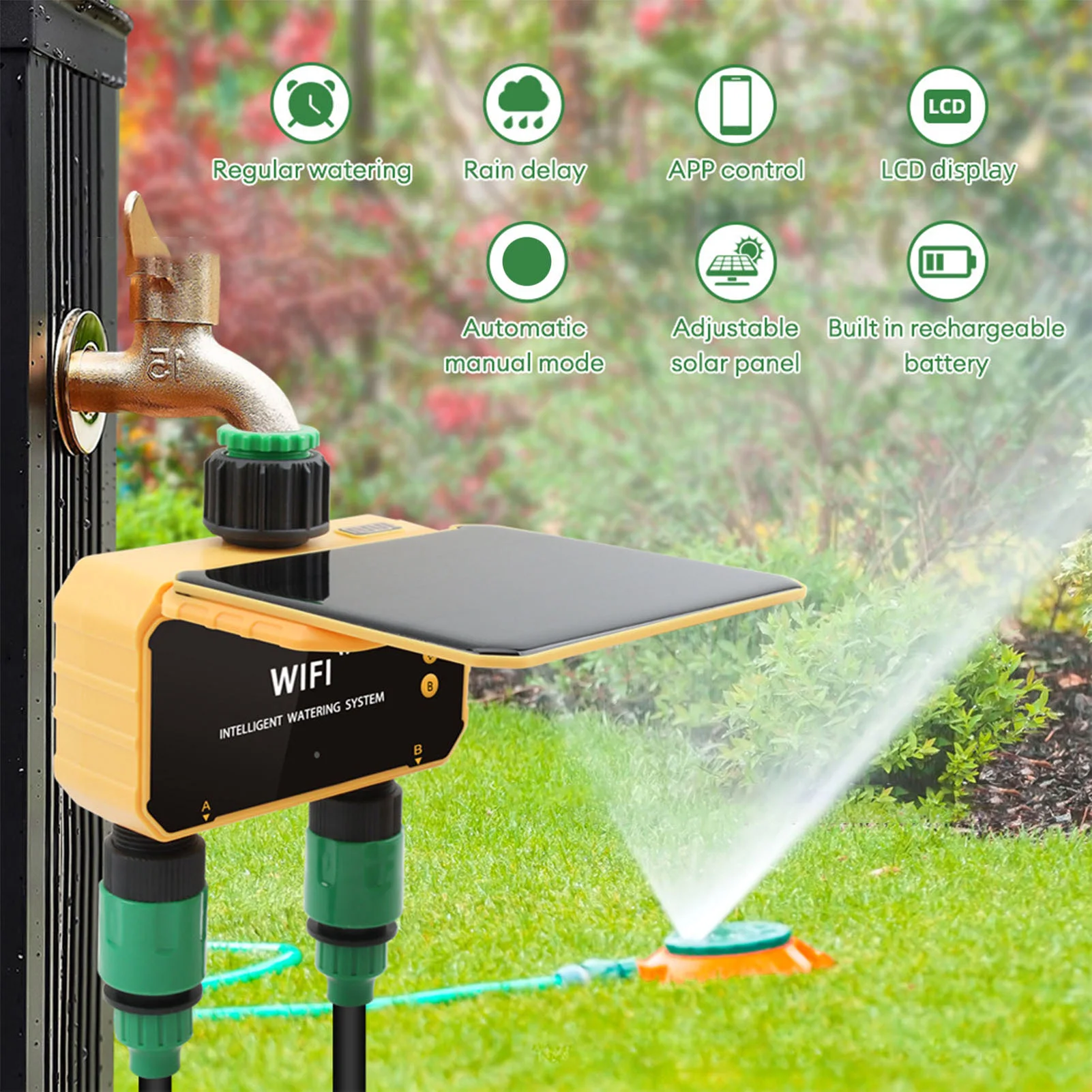 ตัวตั้งเวลาควบคุมการรดน้ำอัจฉร - Smart Garden Sprinkler บทวิจารณ์และราคา