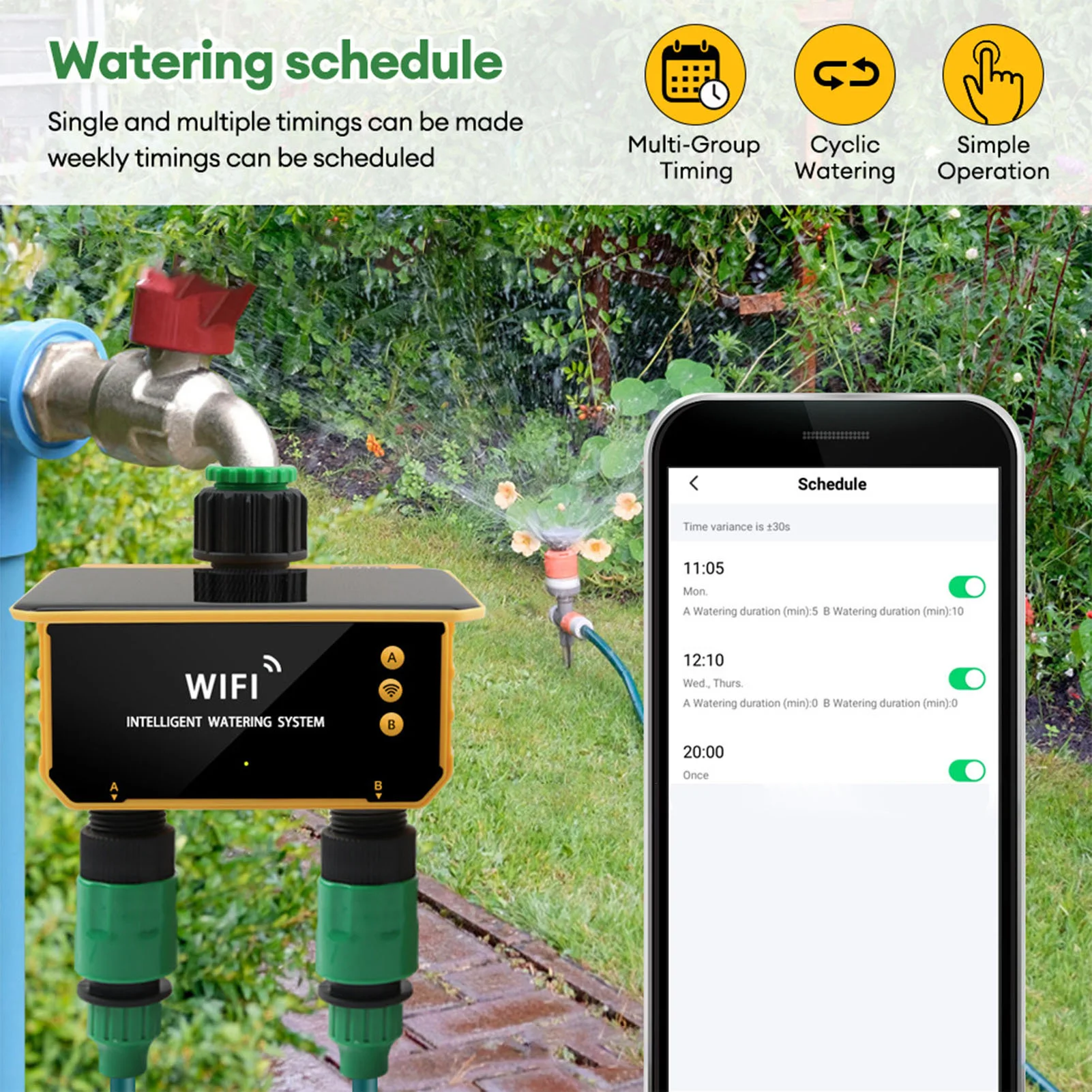 ตัวตั้งเวลาควบคุมการรดน้ำอัจฉร - Smart Garden Sprinkler บทวิจารณ์และราคา